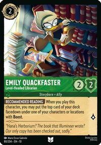 Emily Quackfaster - Level-Headed Librarian (80/204) Cold Foil - Whispers in the Well