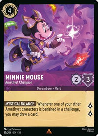 Minnie Mouse - Amethyst Champion (35/204) Cold Foil - Whispers in the Well
