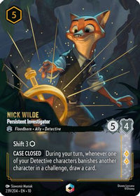 Nick Wilde - Persistent Investigator (Enchanted) (239/204) Holofoil - Whispers in the Well