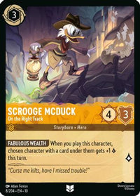 Scrooge McDuck - On the Right Track (8/204) Cold Foil - Whispers in the Well