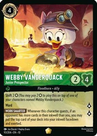 Webby Vanderquack - Junior Prospector (93/204) Cold Foil - Whispers in the Well