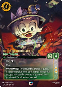 Webby Vanderquack - Junior Prospector (Enchanted) (229/204) Holofoil - Whispers in the Well