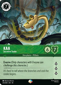 Kaa - Secretive Snake (Epic) (212/204) Holofoil - Whispers in the Well