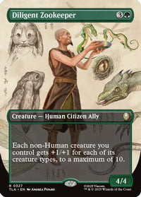 Diligent Zookeeper (Borderless) -  Foil (TLA-327) - Avatar: The Last Airbender