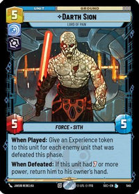 Darth Sion - Lord of Pain (Foil) (545) - Secrets of Power Foil