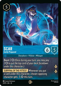 Scar - Eerily Prepared (21) Cold Foil - Disney Lorcana Promo Cards