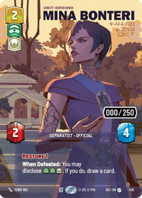 Mina Bonteri - Stop This War (Serialized) (1126) - Secrets of Power Foil