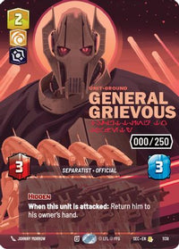 General Grievous - Scuttling to Safety (Serialized) (1138) - Secrets of Power Foil