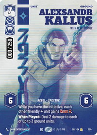 Alexsandr Kallus - With New Purpose (Serialized) (1150) - Secrets of Power Foil