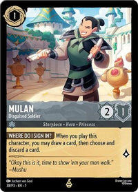 Mulan - Disguised Soldier (38) Cold Foil - Disney Lorcana Promo Cards