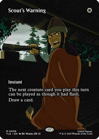 Scout's Warning (Borderless) -  Foil (TLE-006) - Avatar: The Last Airbender: Eternal-Legal