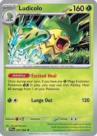 Ludicolo 007/094  - Reverse Holofoil ME02 Phantasmal Flames - Uncommon