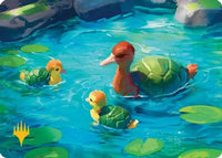 Turtle-Duck Art Card (Gold-Stamped Planeswalker Symbol) -  (ASTLA-018) - Art Series: Avatar: The Last Airbender