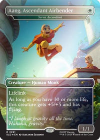 Aang, Ascendant Airbender - Serra Ascendant (Rainbow Foil) -  Foil (SLD-2291) - Secret Lair Drop Series