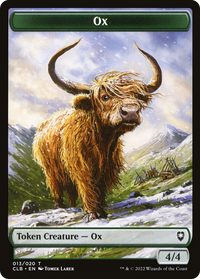 Ox -  Foil (CLB-013) - Battle for Baldur's Gate Tokens