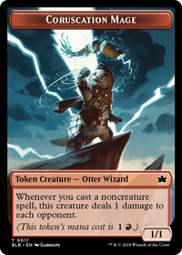 Coruscation Mage -  Foil (BLB-017) - Bloomburrow Tokens