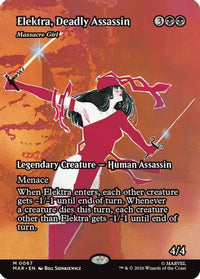 Elektra, Deadly Assassin - Massacre Girl (Borderless) -  (MAR-067) - Marvel Universe Eternal-Legal