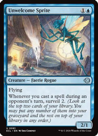 Unwelcome Sprite -  (ECL-081) - Lorwyn Eclipsed