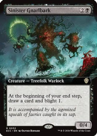 Sinister Gnarlbark (Extended Art) -  (ECC-032) - Commander: Lorwyn Eclipsed