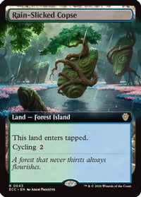 Rain-Slicked Copse (Extended Art) -  (ECC-043) - Commander: Lorwyn Eclipsed
