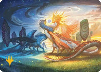 Celestial Reunion Art Card (Gold-Stamped Planeswalker Symbol) -  (ASECL-019) - Art Series: Lorwyn Eclipsed