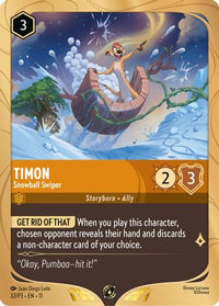 Timon - Snowball Swiper (32) Holofoil - Disney Lorcana Promo Cards