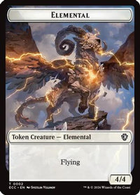 Elemental (0002) // Plant Double-Sided Token -  (ECC-2 // 5) - Commander: Lorwyn Eclipsed