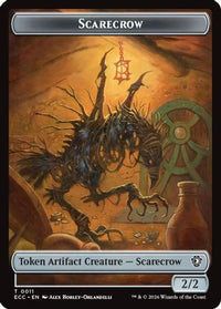 Scarecrow // Treasure Double-Sided Token -  (ECC-11 // 10) - Commander: Lorwyn Eclipsed