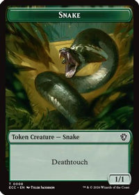 Snake // Scarecrow Double-Sided Token -  (ECC-8 // 11) - Commander: Lorwyn Eclipsed