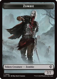 Zombie // Elf Warrior Double-Sided Token -  (ECC-3 // 4) - Commander: Lorwyn Eclipsed