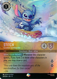 Stitch - Carefree Snowboarder (Epic) (2077/204) Holofoil - Winterspell