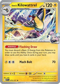 Iono's Kilowattrel 072  - Holofoil ME Ascended Heroes - Rare