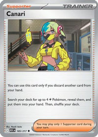Canari 185/217  - Reverse Holofoil ME Ascended Heroes - Uncommon