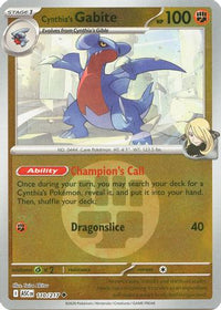 Cynthia's Gabite (Energy Symbol Pattern) 110  - Reverse Holofoil ME Ascended Heroes - Uncommon
