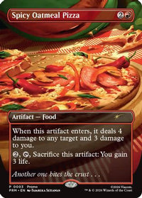 Spicy Oatmeal Pizza (Borderless) -  Foil (UMP-003) - Unique and Miscellaneous Promos