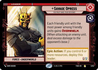 Savage Opress - You Must Have Your Revenge (5/84) - Twin Suns