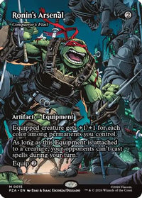 Ronin's Arsenal - Conqueror's Flail (Borderless) -  Foil (PZA-015) - Teenage Mutant Ninja Turtles Eternal-Legal