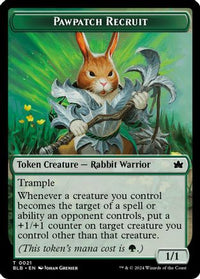 Pawpatch Recruit // Map Double-Sided Token -  Foil (BLB-21 // 17) - Bloomburrow