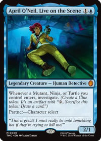 April O'Neil, Live on the Scene -  Foil (TMC-009) - Commander: Teenage Mutant Ninja Turtles