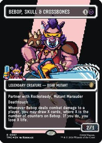 Bebop, Skull & Crossbones (Borderless) (Surge Foil) -  Foil (TMC-087) - Commander: Teenage Mutant Ninja Turtles