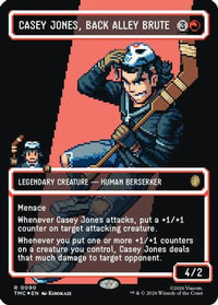 Casey Jones, Back Alley Brute (Borderless) (Surge Foil) -  Foil (TMC-090) - Commander: Teenage Mutant Ninja Turtles