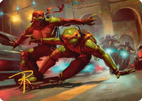 Raph & Mikey, Troublemakers Art Card -  (ASTMT-017) - Art Series: Teenage Mutant Ninja Turtles