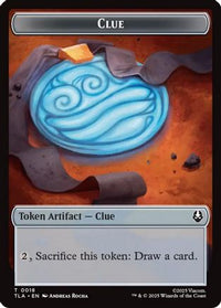 Clue (0018) // Food (0021) Double-Sided Tokens -  (TLA-18 // 21) - Avatar: The Last Airbender