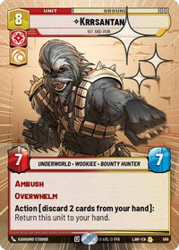 Krrsantan - Hit and Run (Hyperspace Foil) (586) - A Lawless Time Foil