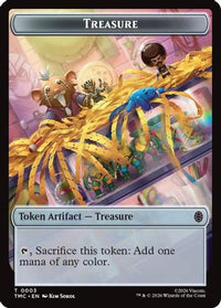 Treasure // Ninja Double-Sided Token -  (TMC-3 // 5) - Commander: Teenage Mutant Ninja Turtles
