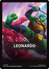 Leonardo Theme Card -  (TMC-001) - Commander: Teenage Mutant Ninja Turtles