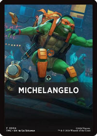 Michelangelo Theme Card -  (TMC-004) - Commander: Teenage Mutant Ninja Turtles
