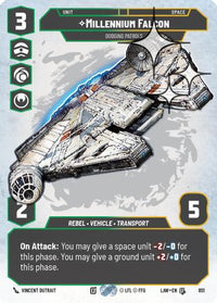 Millennium Falcon - Dodging Patrols (Prestige Foil) (851) - A Lawless Time Foil