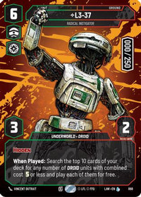 L3-37 - Radical Instigator (Serialized) (868) - A Lawless Time Foil