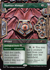 Monster Manual // Zoological Study (SLD-1782) - Secret Lair Drop (Borderless) Foil